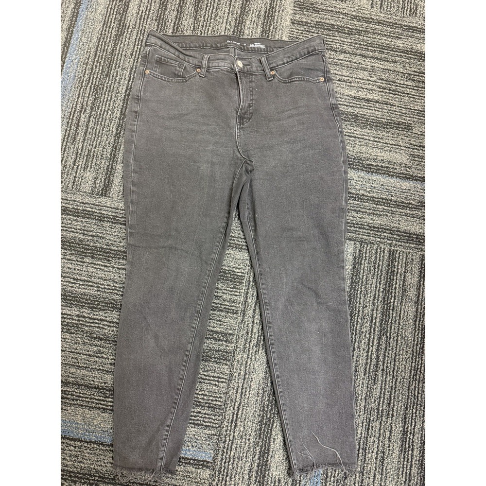 Old Navy Women's Washed Black Denim Jeans Size 14 High Rise